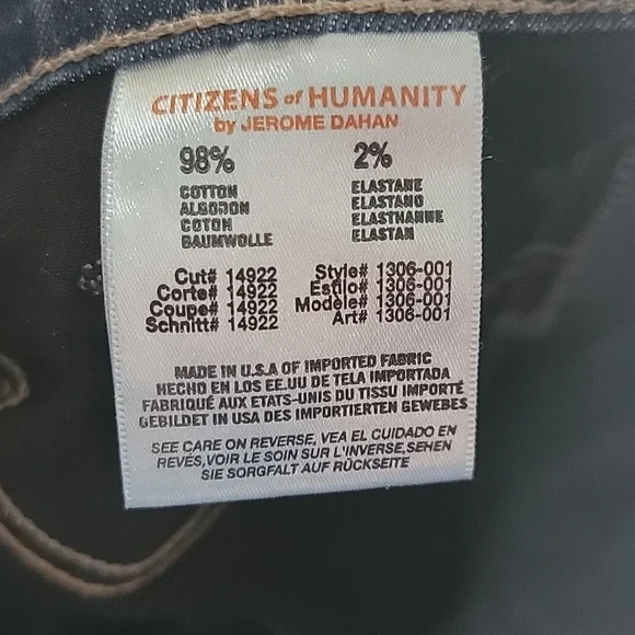 Citizens of Humanity Elson Medium rise straight leg jean size 31 - Picture 6 of 7